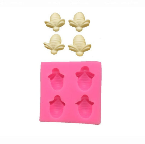 Bee Flexible Silicone Mold, Molds, Silicone, Insects, Animal, Crafts, Jewelry, Scrapbooking, Resin, Clay, Chocolate, Pendnant, Polymer Clay