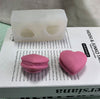 Heart Macaron Silicone Mold Sweets Mold - Wax Candle Mold Handmade Soap Plaster Clay Jewelry Making Chocolate Fondant Cake Candy Decor Mold