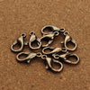 Lobster Clasps 10mm 12mm 14 16 18 21 23 mm Lobster Clasp Jewelry Clasps, Metal Clasps Necklace Supplies - Gold Bronze Black Bulk Alloy