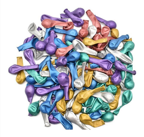 100 Pieces Chrome Balloons - Gold Silver Blue Pink Purple Green Graduation Party Decor, Baby Shower Decor, Wedding Balloons 5 Inch Balloons