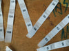 50 White Clothing Size Labels - Number Woven Size Tag - T-Shirt Size Tabs - Folded Labels - 50 56 62 68 74 80 86 92 98 104 110 116 122 128