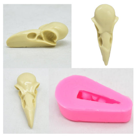 3D Crow Skull Silicone Mold, Chocolate Mold, Cake Mold, Decoration Tools, Candle Plaster Silicone Mold, Polymer Clay, Resin Mold