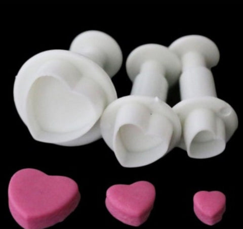 Mini Heart Cutter - Clay Cutter - Cookie Cutter - Heat Pate a Sucre - Sugar Heart- Plunger Cutters - Heart Stampi Per Biscotti Fondant