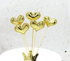 Heart Cake Topper - Cake Decorations - Baby Shower Kids Birthday Party Cake - Cupcake - Wedding Decor, Gold, Silver, Pink, Blue, Purple