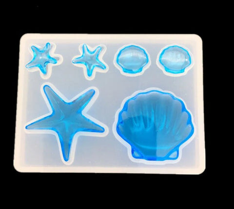Sea Shell Mold, Silicone Mold, Seashell Cake Mold, Chocolate Mold, Cupcake Decorations Tools, Baking Tool, Star Fish, Starfish Mould