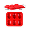 Soap Mold - 6 Cavities - Round Oval Silicone Soap Mold - Plaster Mold Ice Mold Silicone Mold Chocolate Mold - Polymer Clay Resin Moulds