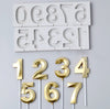 Number Mold Number Silicone Mold 0-9 Number Resin Molds Diy Epoxy Mold, Huge Mold, Number Birthday Cake Mold with Stick, Fondant Chocolate