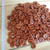 1000 Pieces Round Wooden Buttons for Sewing Knitting Crochet Projects - 4 Hole Buttons - DIY Crafts - Scrapbooking Bulk Wholesale Brown 11mm