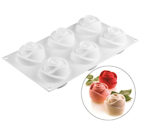 Rose Mold - Flower Resin Clay - Silicone Rubber, Fondant, Chocolate, Soap, Wax, Decorating Tools Sugarcraft Cake, Candy Baking, Polymer