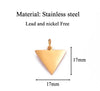 5 Custom Triangle Charm, Stainless Steel Gold Silver Personalized Charm, Logo Charm Beads, Engraved Charm Beads For Jewelry Bracelets Making