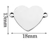 25 Custom Heart Connector Charm Stainless Steel Gold Silver Personalized Charm Logo Charm Engraved Charm Beads For Jewelry Bracelets Making
