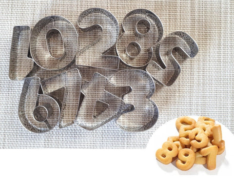 Number Cookie Cutter Set 0-8 - Sandwich Cutter - Biscuit Cutter - Biscuit Cutter - For Fondant Pastry Cooking Baking Supplies Clay