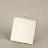 Square Personalized Charm, Custom Stainless Steel Charm Silver, Logo Charm, Laser Engraved Charm Beads For Jewelry Bracelets Making