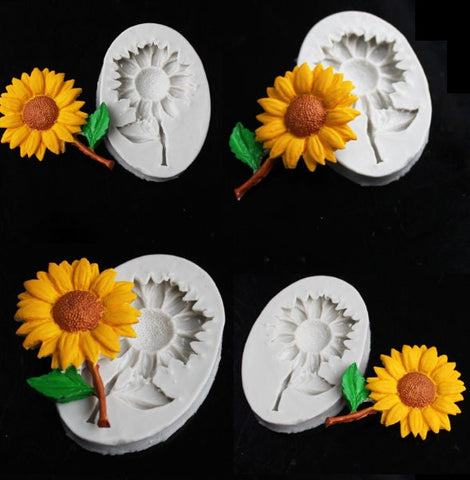 Sunflower Silicone Mold - Spring Autumn Flower Mould Sun Flower Chocolate Candy Soap Fondant Cake Decoration Resin DIY Clay DIY Crafting