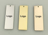 30 Custom Charm, Gold Silver Stainless Steel Personalized Charm, Rectangle Logo Charm Beads, Laser Engraved Charm Jewelry Bracelets Making