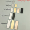 30 Custom Charm, Gold Silver Stainless Steel Personalized Charm, Rectangle Logo Charm Beads, Laser Engraved Charm Jewelry Bracelets Making