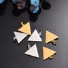 5 Custom Triangle Charm, Stainless Steel Gold Silver Personalized Charm, Logo Charm Beads, Engraved Charm Beads For Jewelry Bracelets Making