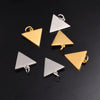 5 Custom Triangle Charm, Stainless Steel Gold Silver Personalized Charm, Logo Charm Beads, Engraved Charm Beads For Jewelry Bracelets Making
