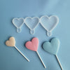 Silicone Heart Lollipop Mold - Candy Making Supplies - Candies Sucker Candy Sweet Treat Flexible Plastic Mold For Resin Crafts Polymer Clay