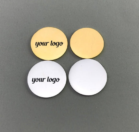 30 Custom Charm, Gold Silver Personalized Charm, Logo Charm Beads, Laser Engraved Charm Without Hole No Hole Jewelry Making Bracelets