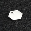 50 Custom Charm, Gold Silver Personalized Charm, Hexagon Charm, Logo Charm Beads, Laser Engraved Charm Beads For Jewelry Bracelets Making