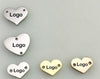 Heart Personalized Charm, Custom Stainless Steel Charm Rose Gold Silver, Logo Laser Engraved Connector Beads For Jewelry Making Bracelets