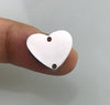 Heart Personalized Charm, Custom Stainless Steel Charm Rose Gold Silver, Logo Laser Engraved Connector Beads For Jewelry Making Bracelets