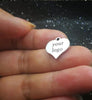 Custom Heart Charm, Rose Gold Silver Personalized Charm, Laser Engraved Charm Beads For Jewelry Bracelets Making, Stainless Steel Logo Charm