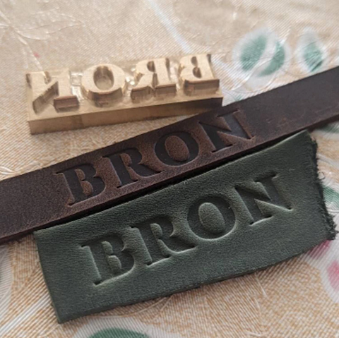 Custom Leather Stamp - Personalized Leather Embossing Stamps- Leather Logo Stamp - Brass Iron Leather Branding Stamp - Branding Iron Custom Logo Embossed Embosser Stamp - Wood Stamp - Carving