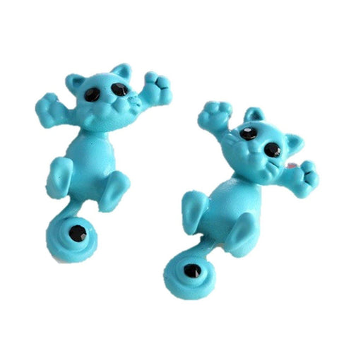 Jewelry - Lightningstore 12 Style New Fashion Bijoux 3d Black Eye Cute Small Cat Stud Earrings For Women Fine Jewelry Pendientes Brincos