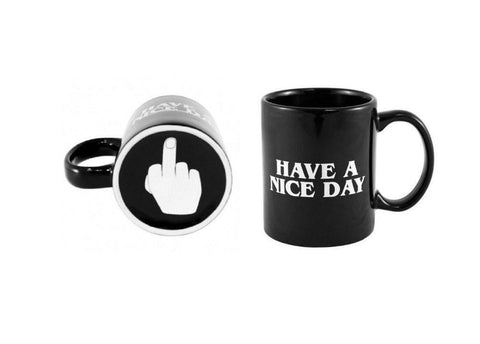 Kitchen - Lightningstore 10oz Novelty Ceramic Middle Finger Coffee Cups Personality Office Gifts Have A Nice Day Mug