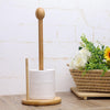 Kitchen - LightningStore Stylish Bamboo Paper Towel Holder - Vertical Pole - Excellent For Using At Home Or Office