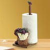 Kitchen - LightningStore Stylish Grape Basket Paper Towel Holder - Vertical Pole - Excellent For Using At Home Or Office