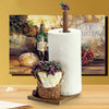 Kitchen - LightningStore Stylish Grape Basket Paper Towel Holder - Vertical Pole - Excellent For Using At Home Or Office