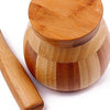 Kitchen - LightningStore Wooden Bamboo Garlic Mortar And Pestle - Excellent For Crushing/Grinding Garlic And Herbs