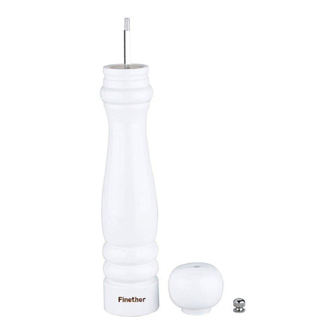 Kitchen - White Black Wooden Salt And Pepper Grinder Shaker Mill - 10 Inches - Must Have Item For All Households Kitchens And Restaurant