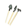 Lawn & Patio - 3pcs Mini Garden Hand Tool Kit Plant Gardening Shovel Spade Rake Trowel Wood Handle Metal Head Gardener