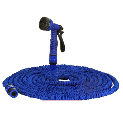 Lawn & Patio - Extensible Magic Flexible Garden Water Hose 100ft For Drip Irrigation Car Watering With Spray Gun Blue As Seen On Tv 2015 Jardin