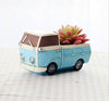 Lawn & Patio - LightningStore Blue Car Succulent Plants Pot Microlandschaft Personalized Office House Balcony Landscape Pot Creative Decorative Flower Pots