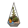 Lawn & Patio - LightningStore Bonsai Modern Glass Geometric Terrarium Pyramid Succulent Box Planter Flower Pot Eco Bottle Miniature Miero Landscape Vivaria Plants Pot