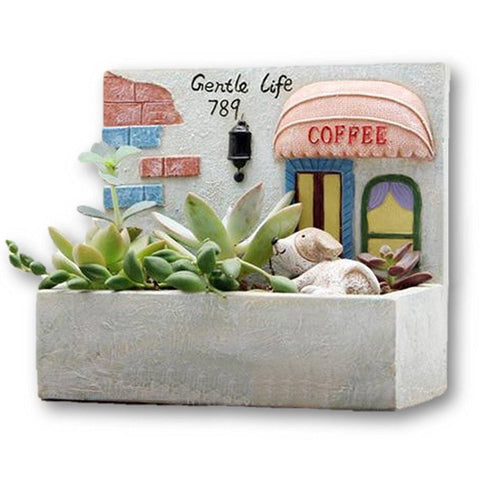 Lawn & Patio - LightningStore Gentle Life Window Succulent Plants Pot Microlandschaft Personalized Office House Balcony Landscape Pot Creative Decorative Flower Pots