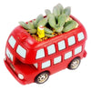 Lawn & Patio - LightningStore Red Three Wheel Motorcycle Tricycle Succulent Plants Pot Microlandschaft Personalized Office House Balcony Landscape Pot Creative Decorative Flower Pots