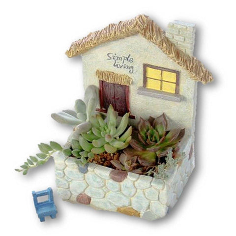 Lawn & Patio - LightningStore Simple Living Window Succulent Plants Pot Microlandschaft Personalized Office House Balcony Landscape Pot Creative Decorative Flower Pots