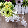 Lawn & Patio - LightningStore White Bicycle Succulent Plants Pot Microlandschaft Personalized Office House Balcony Landscape Pot Creative Decorative Flower Pots