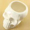 Lawn & Patio - LightningStore White Ceramic Cool Skull Succulent Plants Pot Microlandschaft Personalized Office House Balcony Landscape Pot Creative Decorative Flower Pots