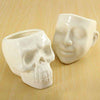 Lawn & Patio - LightningStore White Ceramic Cool Skull Succulent Plants Pot Microlandschaft Personalized Office House Balcony Landscape Pot Creative Decorative Flower Pots