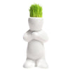 Lawn & Patio - LightningStore White Hip Sitting Standing Bending Akimbo 4 Shapes DIY Mini Novel Bonsai Grass Doll Hair Lazy Man Succulent Plants Pot