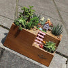 Lawn & Patio - LightningStore Wooden Flower Pot Succulent Plants Pot Microlandschaft Personalized Office House Balcony Landscape Pot Creative Decorative Flower Pots + LightningStore Mini Figures Set