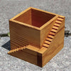 Lawn & Patio - LightningStore Wooden Square Staircase Succulent Plants Pot Microlandschaft Personalized Office House Balcony Landscape Pot Creative Decorative Flower Pots