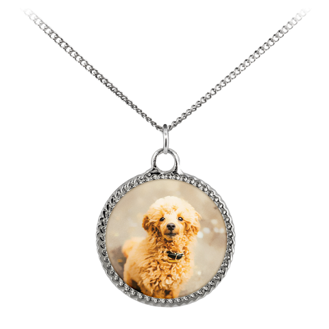 Customizable Poodle Photo Necklace - Create Your Own Personalized Necklace